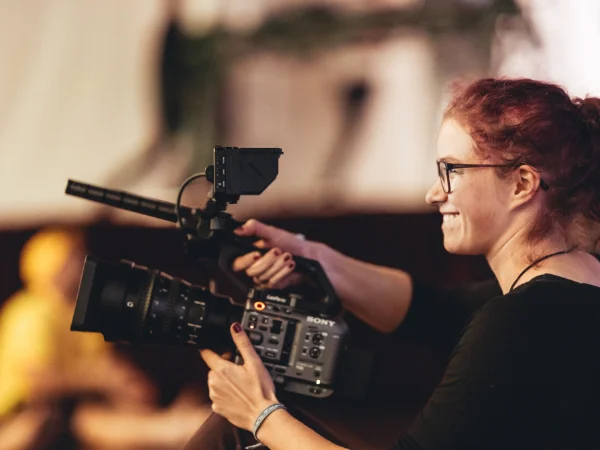 Filmdreh von Mondlicht Film
