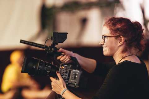 Mondlicht Film bei der Arbeit