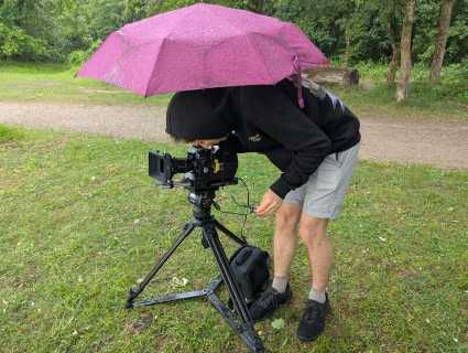 Mondlicht Film bei der Arbeit