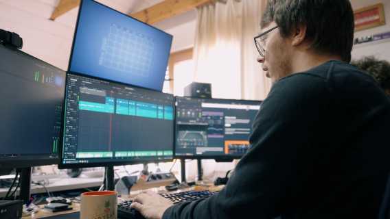 Mondlicht Film bei der Arbeit