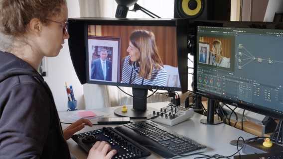Mondlicht Film bei der Arbeit
